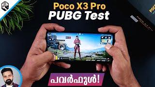 Poco X3 Pro PUBG Test (Malayalam) | Graphics,FPS, Temperature, Battery.