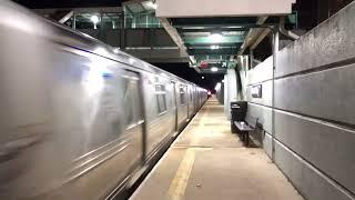 MTA R44 Staten Island Railway Approaching & Departing Grant City Station