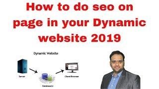 How to do seo on page in your Dynamic website 2019