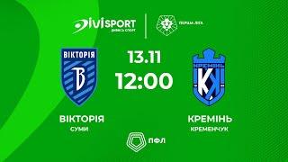 Вікторія – Кремінь | 13.11.24 | Футбол | Пряма трансляція матчу | Група «Б» | Перша ліга ПФЛ