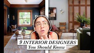 9 INTERIOR DESIGNERS You Should Know // Favorite interior designers to follow!