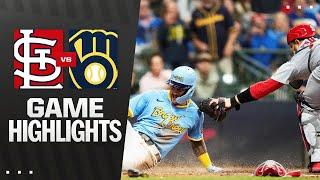 Cardinals vs. Brewers Game Highlights (6/12/25) | MLB Highlights