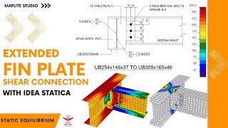 Idea Statica - Extended Fin Plate Shear Connection