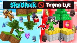 KHANGG BEDWARS CHALLENGE 24H SKYBLOCK WAR WITH ZERO GRAVITY MODE IN MINECRAFT TROLL NOOB