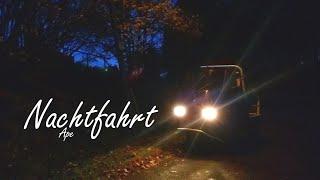 Nachtfahrt mit der Piaggio Ape 50