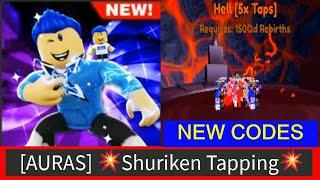 * NEW UPDATE*  [AURAS AND NEW CODES] NEW EGG BUNKER! Shuriken Tapping ROBLOX