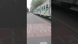 The train runs through the city #trending #train #traincity #trainline #short