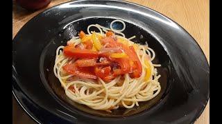 Spaghetti peperoni e cipolla by Vito Chef (Italia) - No talk - Pepperoni and onion pasta sub EN/IT