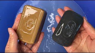 АСМР Дегтярное мыло и старые губки  / ASMR Tar soap and old sponges.