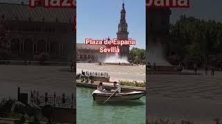 Tourist summer boating series 04 | enjoying the summer in Sevilla #boating #plazadeespaña  #shorts