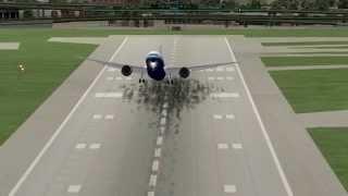 X-Plane 10 - 787 Crosswind Landing - Kai Tak VHHX Hong Kong (closed)