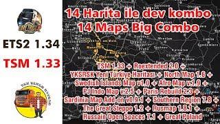 ETS2 1.34 + TSM 1.34, ROS, Roextended, Great Poland, YKS ve diğer 10 Harita ile dev kombo