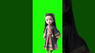 笑傲江湖ii東方不敗任盈盈Q版關之琳#green#screen#特效 #綠幕 #cute #合成 #關之琳#funny #素材