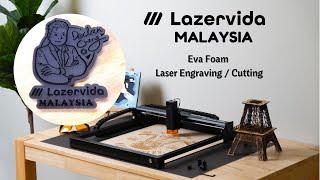 Lazervida Eva foam laser engraving/cutting #lazervida #malaysia #laser #laserengraving #evafoam