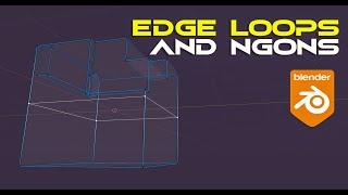 How to run edge loops through ngons in Blender - tutorial