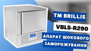 ШВИДКА ЗАМОРОЗКА БЕЗ ВТРАТИ КОРИСНИХ ВЛАСТИВОСТЕЙ: Апарат шокового заморожування VBL5-R290 BRILLIS