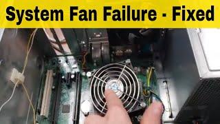 System Fan Failure Press F1 to Continue