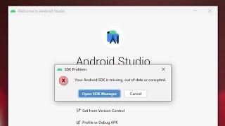 SDK Problem, Your Android SDK is missing, out of date or corrupted 2021, Offline, latest SDK.