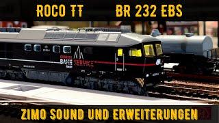 66# TT Roco BR 232 EBS Fahrvideo, Loklautstärke, Soundeinbau, Führerstand- Maschinenraumbeleuchtung