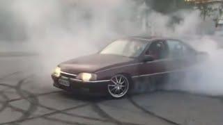 Opel omega A 2.6 drifting & burnouts part 2