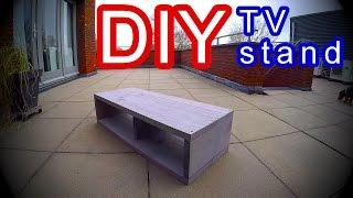 DIY- TV Stand Cabinet - Modern scaffold Planks