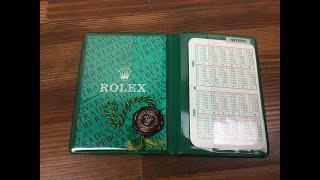 Rolex Vintage 1988 Calendar Card Holder set + Tag + Cert Booklet