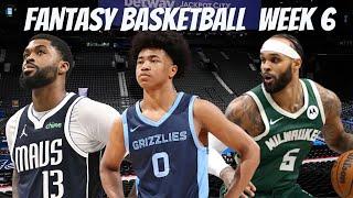 NBA FANTASY BASKETBALL WEEK 6 FREE AGENT WAIVER WIRE SHOW  FANTASYBASKETBALL  NBAFANTASY