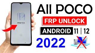 All POCO MIUI 12.5 Bypass Google Account 2022 (without pc)