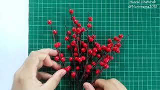 Paper Quilling Red Berry Branch ||Handmade red berry