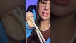 ASMR Piercing Your Tooth  #asmr #shorts #dentist