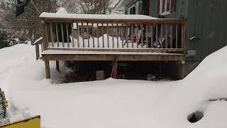 330 JD Garden Tractor plowing snow VT/ Canadian Border