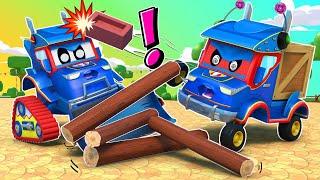 Super Bulldozer detiene al ROBOT MALVADO! - Auto City - Dibujos Animados pora niños