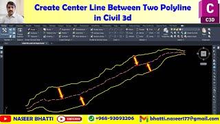 Create Center line from two Polyline in Civil 3d