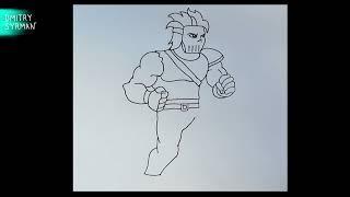 Как нарисовать Кейси Джонса, How to draw Casey Jones TMNT