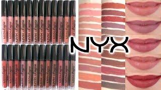 NYX Lip Lingerie Liquid Matte Lipsticks Review || Arm & Lip Swatches of ALL 24 SHADES