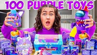 UNBOXING 100 *PURPLE MYSTERY* TOYS!! *RARE FINDS*