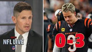 NFL LIVE | "Joe Burrow deserves same criticism as Lamar Jackson"- Dan Orlovsky on Bengals' 0-3 start