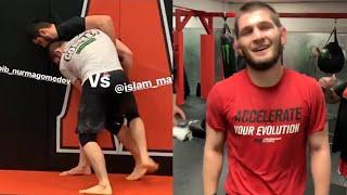 Khabib Nurmagomedov vs Islam Makhachev At American Kickboxing Academy For Tony Ferguson Bout