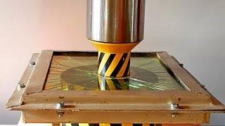 HIDRAULIC PRESS vs BULLET-PROOF GLASS what's stronger, challenge