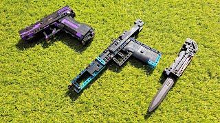 LEGO Glock 17, Blowback Pistol and Ballistic Knife Combo