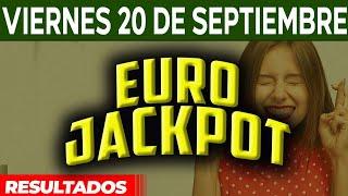 Resultado del sorteo Eurojackpot del Viernes 20 de Septiembre del 2024. 