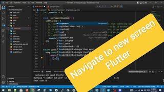 Navigate to new screen and back in Flutter