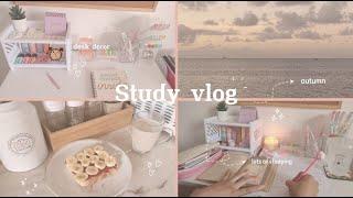 Vlog: Cute desk decor 🩷| lots of studying, productive study day.