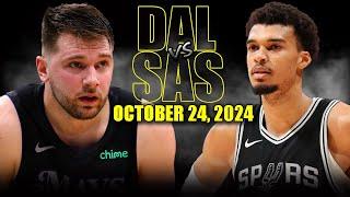 Dallas Mavericks vs San Antonio Spurs Full Game Highlights - October 24, 2024 | 2024-25 NBA Season