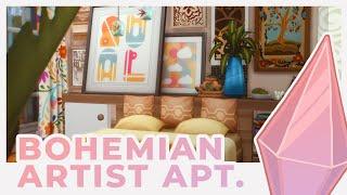 Bohemian Artist Apartment // Upland Place Series // No CC // Sims 4 Stop Motion Build