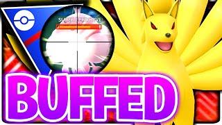 SOLAR BEAM! *BUFFED* LEGACY SHADOW NINETALES catches JELLICENT OFF GUARD! | GO BATTLE LEAGUE
