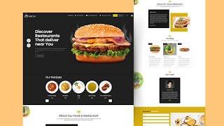 How To Make Restaurant Website Using HTML CSS And JavaScript | Burger Website Design