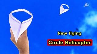 new flying toy , paper circle plane, flying paper new circle helicopter,  best flying toy