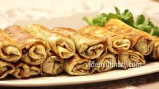 Savory Crepes with Mushroom Filling Recipe - VideoCulinary