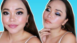 BLUE AND SILVER EYE MAKEUP TUTORIAL | Simply Yosh